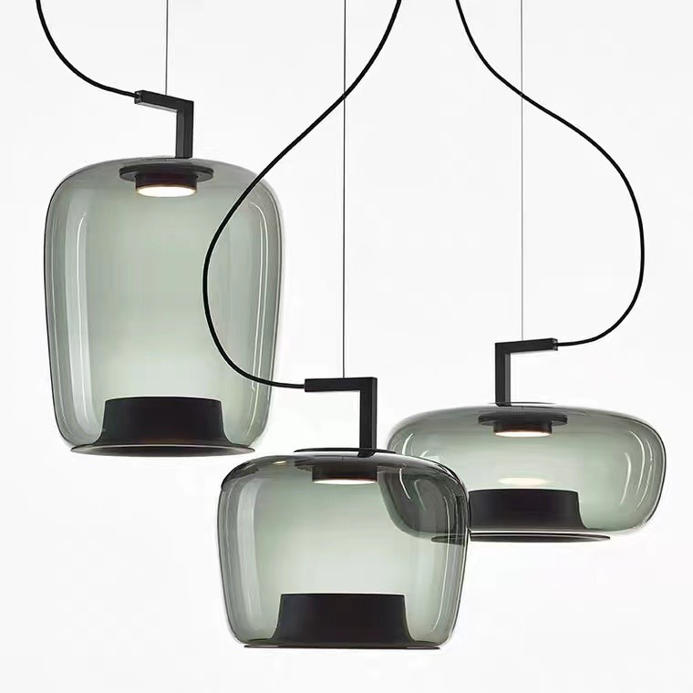 New Amber Glass led Home Design Pendant Lamp For Dinning Room