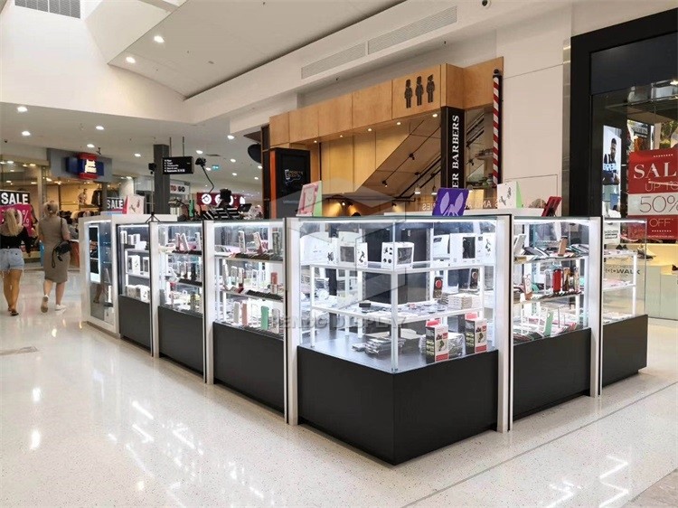 T4 LED Mobile Phone Display Showcase 20mm MDF Polishing Painting