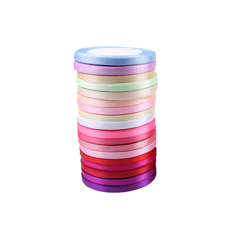 Wholesale Silkscreen print logo tapes for shoes clothes bags 5mm polyester silk satin gift ribbon