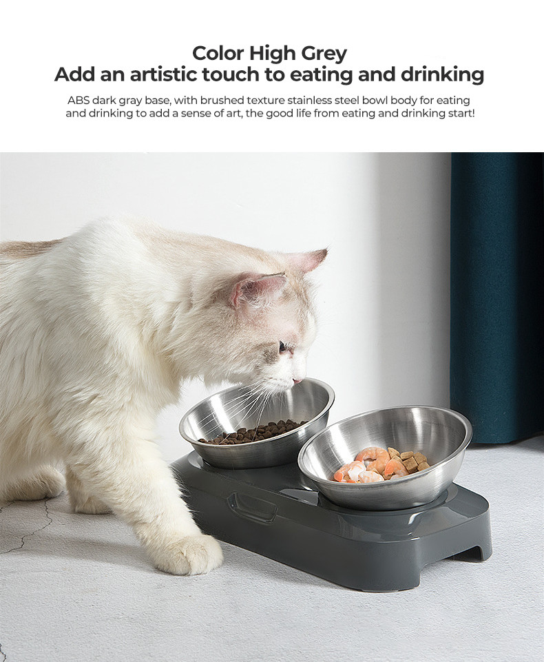 Pet Bowls Feeders Double Stainless Steel Bowls For Multi Pets