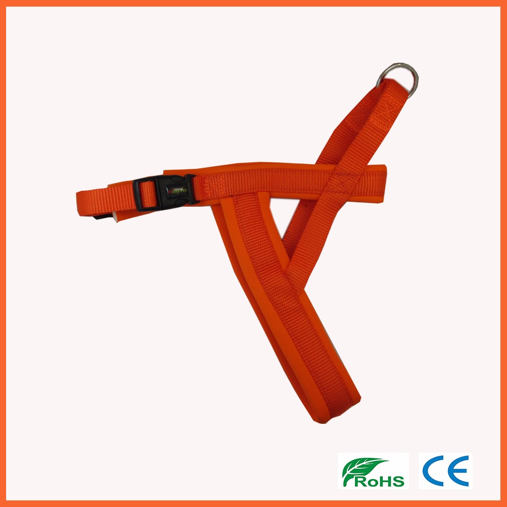 Neoprene Material Soft Easy Walk Nylon Dog Harness For Outdoor Hanging