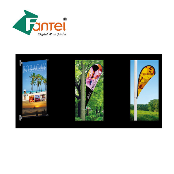 135GSM Pull Up Display Banners , Shining Glossy Outdoor Pull Up Banner