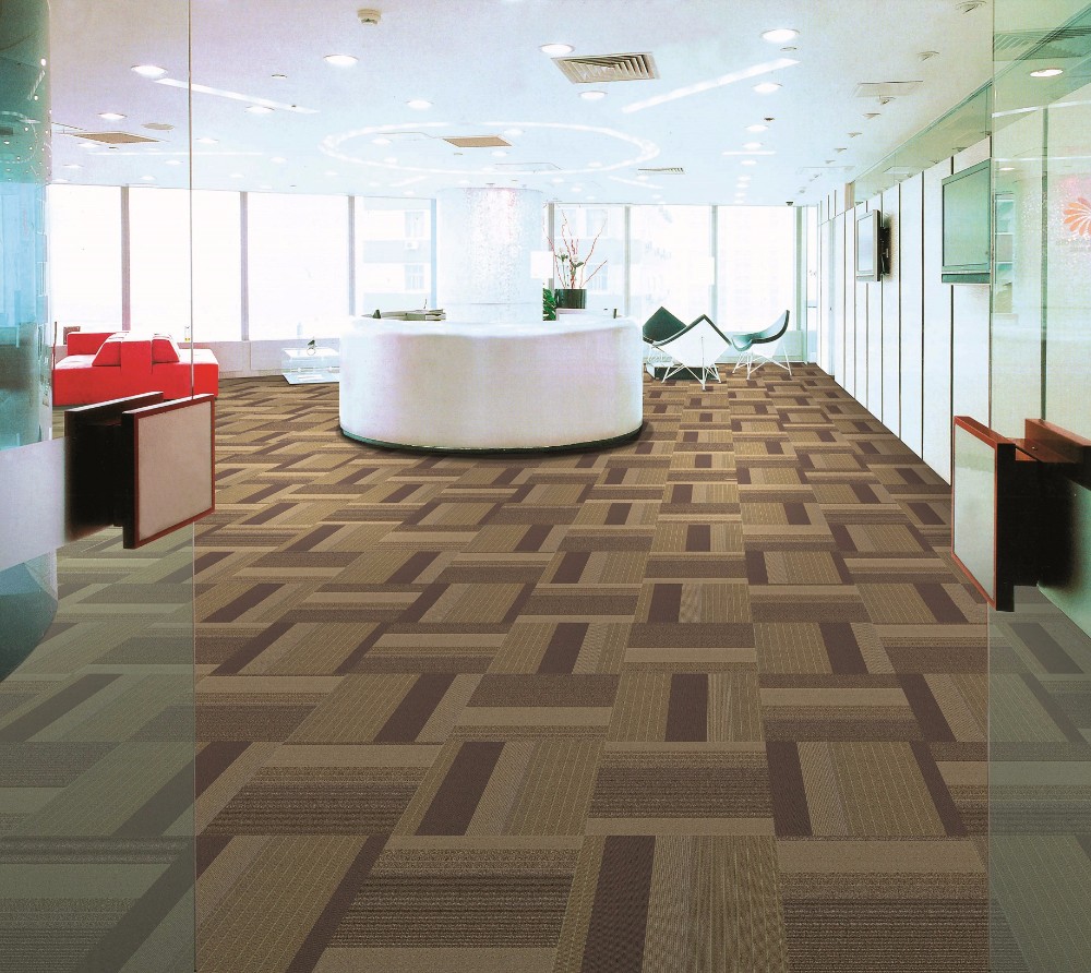 Modern Office Carpet Flooring Main Color Brown Grey Black Beige