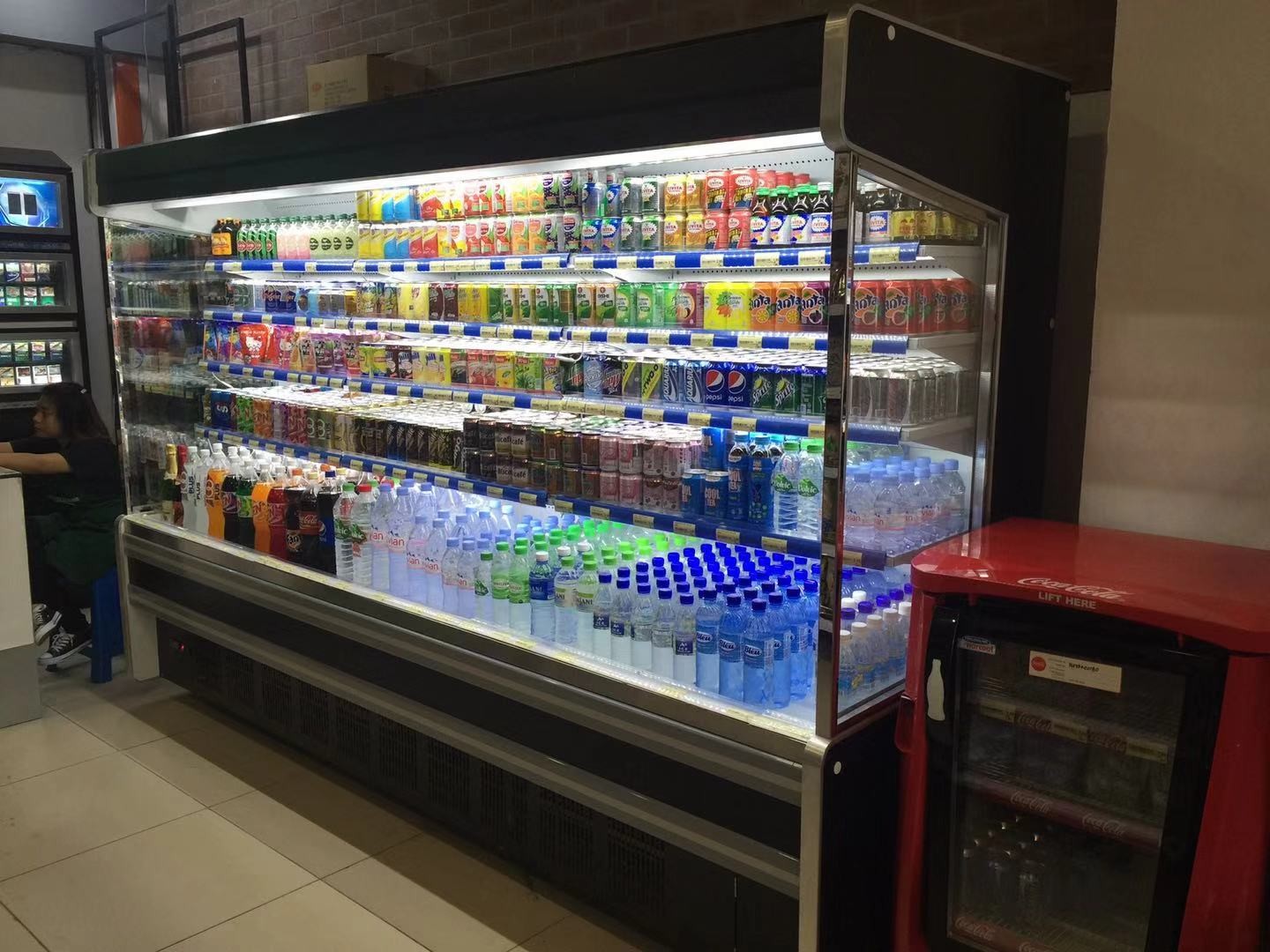Embraco Compressor Multideck Open Cooler For Hypermarket / Restaurant