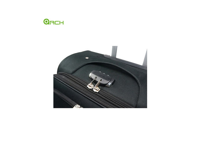 Trolley Travel Suitcase with Two Front Pockets and Spinner Wheels