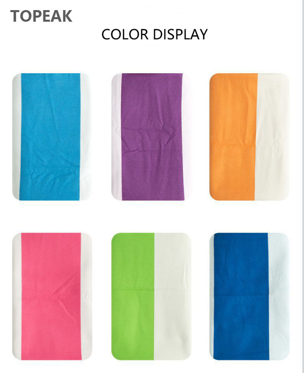 Lime Green Striped Beach Microfiber Suede Towel Sand Free 1800mm
