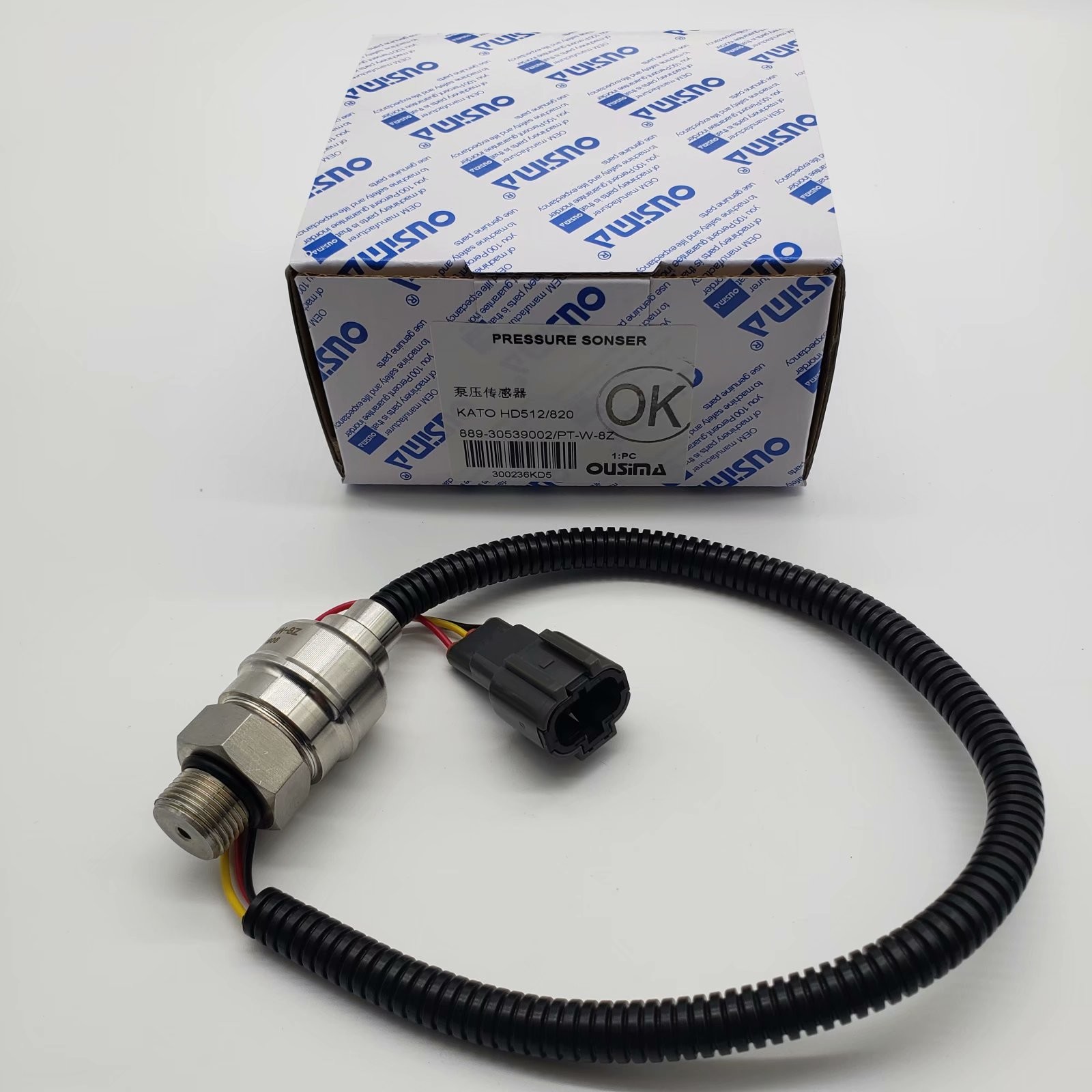 OUSIMA 889-30539002 88930539002 High Pressure Sensor PT-W-8Z Pressure Switch For Kato Excavator HD512 HD820