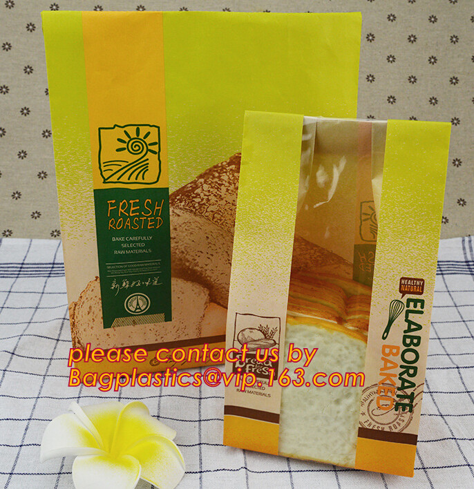 wax coated bag pe coated bag central strip window bag side window bags perforated bag crip hot bag grill/chicken bag