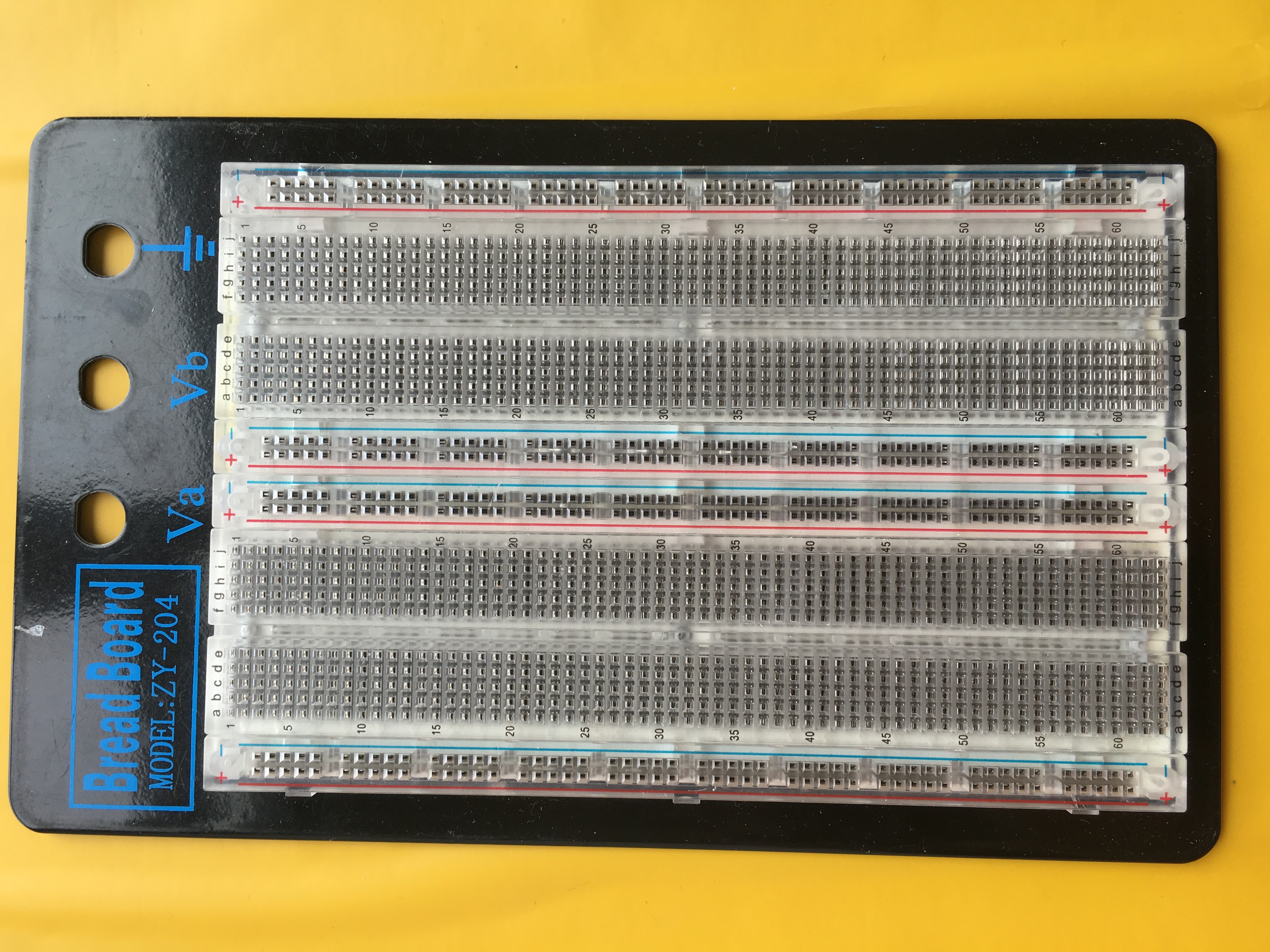 Student DIY Transparent Soldered Breadboard 1660 Points 2 Terminal Strip