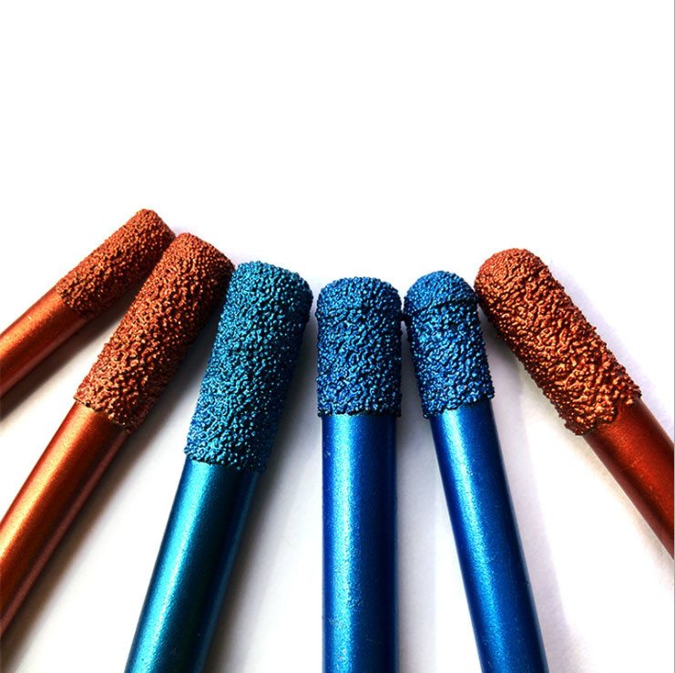 Brazed diamond carving tools end mill and ball nose for stone caving