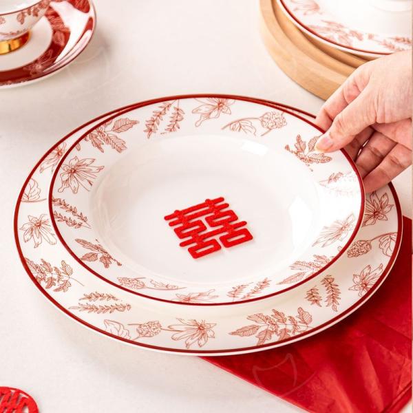 Year Porcelain Gift Under Glazed Ceramic Plate For 2024 Chinese Zodiac Dragon Year