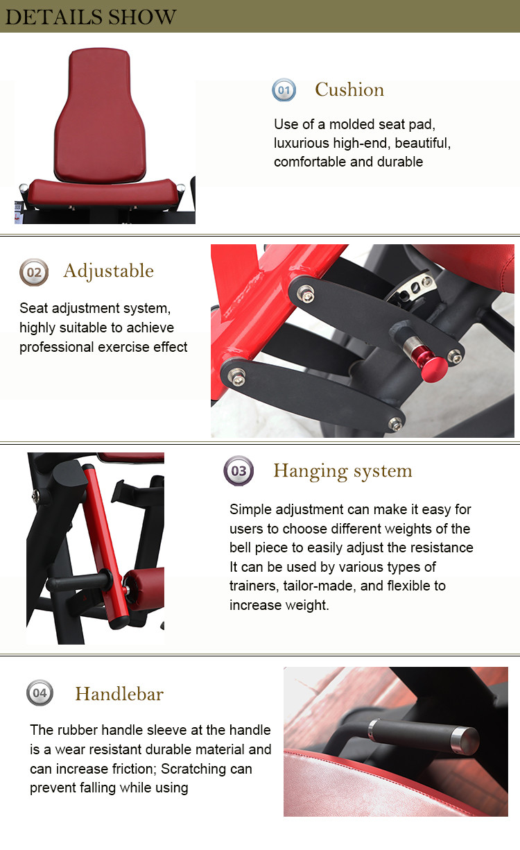 Customizable Color Plate Loaded Leg Curl Machine Maintenance Free Muscle Strengthen