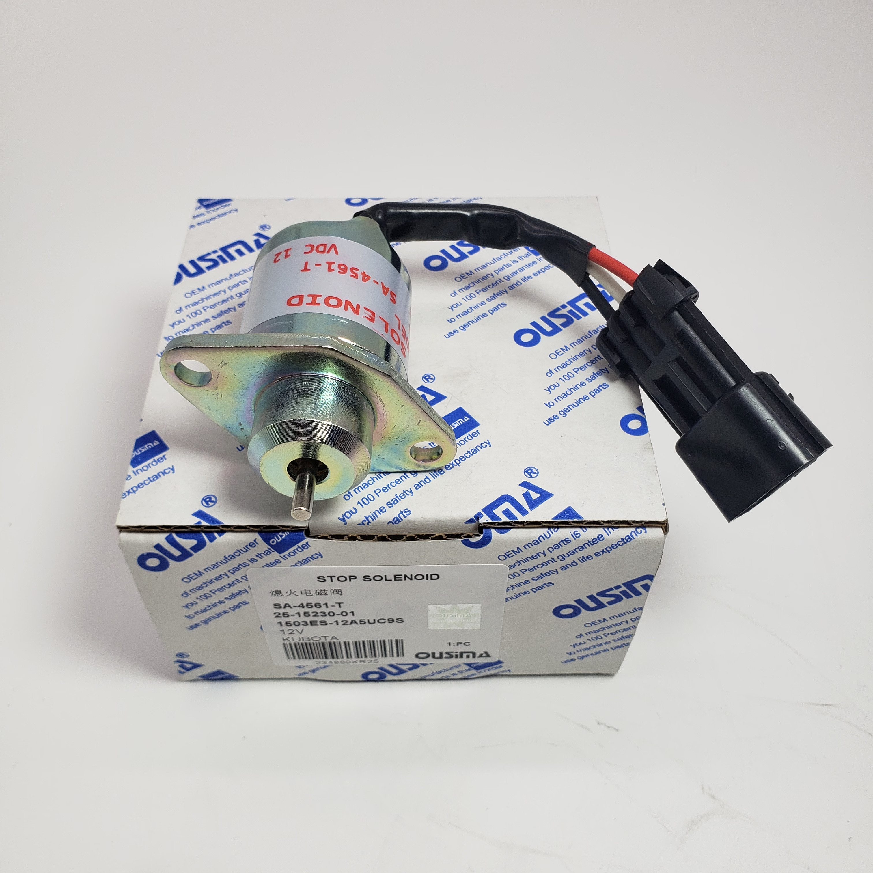 12V Stop Solenoid Valve SA-4561-T 25-15230-01 1503ES-12A5UC9S For KUBOTA