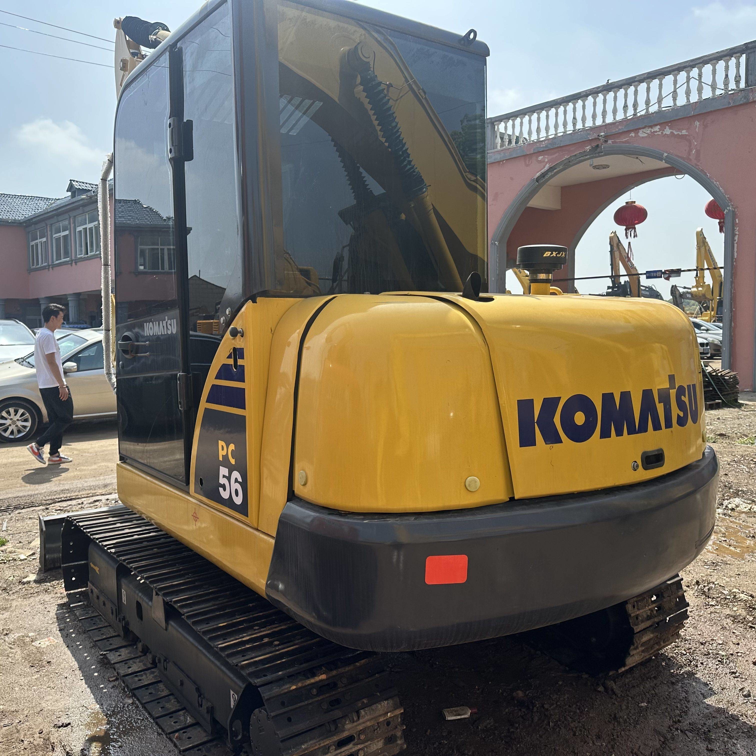 Used Komatsu Excavator PC56-7 Secondhand 5.3ton Small Type Mini Crawler Digger