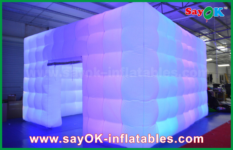 3 Man Inflatable Tent Cube 5x5m Oxford Cloth Inflatable Air Tent nightclub With Colorful Light Can Do Logo Print