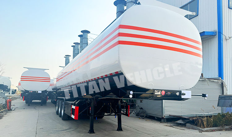 3 Axle 45000 Liters Semi Trailer Fuel Tank Diesel Fuel Tanker Trailer Oil Petrol Tanker