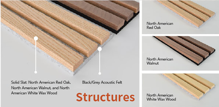 Eco Friendly Acoustic Wood Slat Panels Sound Absorbing 2400mm E0 Grade