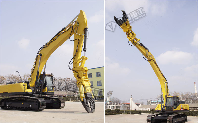 Double Cylinder Excavator Metal Shears 360 Degree Hydraulic Rotation Motor