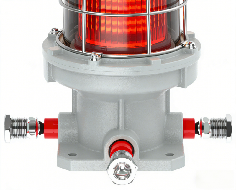 Explosion Proof Obstruction Beacon for Chimneys, Towers and Offshore Platforms