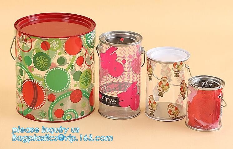 100ml pet clear plastic can,fruit candy tin container jars with aluminum lid,1 gallon clear paint can size bagease pack