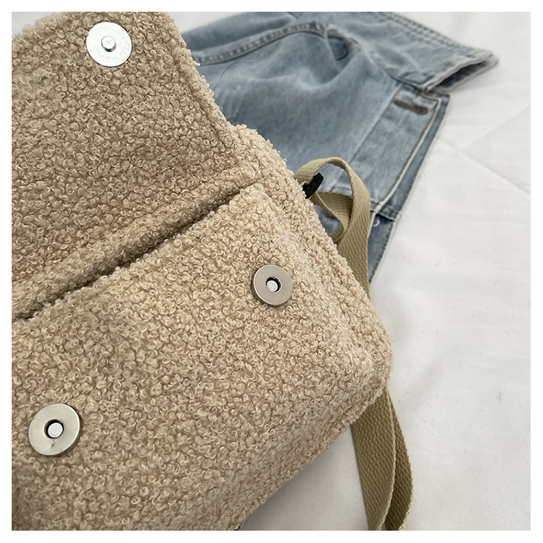 Cheapest New Plush Fabric Women's Shoulder Crossbody Bag Small Lambs Wool Fluffy Fur Winter Female Bag Designer Handbags