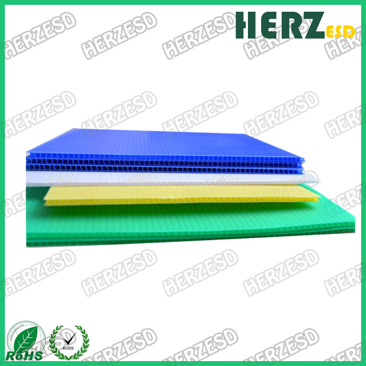 Plastic Conductive PP Sheet ESD Storage Box Sheet Colorful PP Correx Corrugated