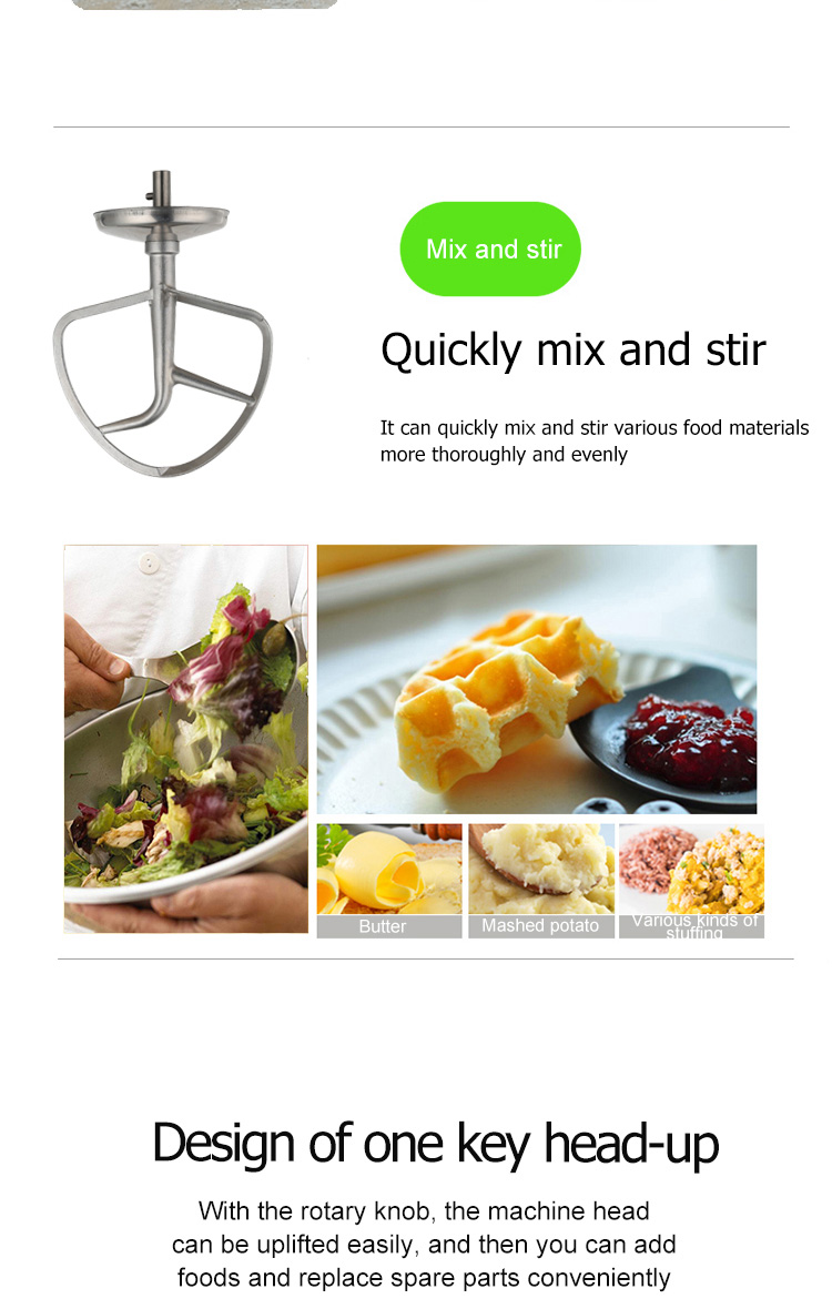 10 Gears Stainless Steel Electric Stand Mixer for Bakery Applications Long Service Life