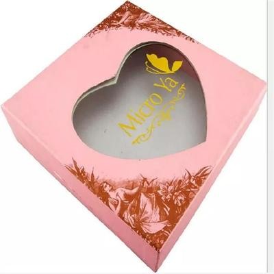 lid and base gift box with PVC transparent window chocolate candy packaging box