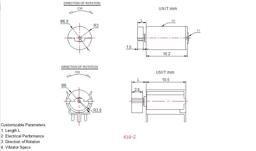 1.5v 3v Mini Coreless DC Motor , Micro Coreless Vibration Motor RoHS Material