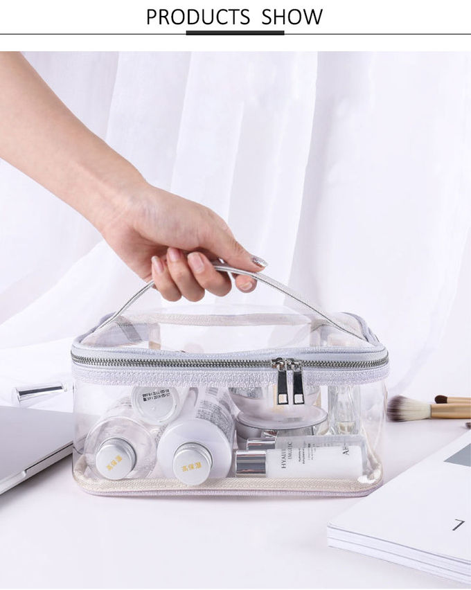 OEM Embroidery Logo Recycle Clear PVC Cosmetic Bag