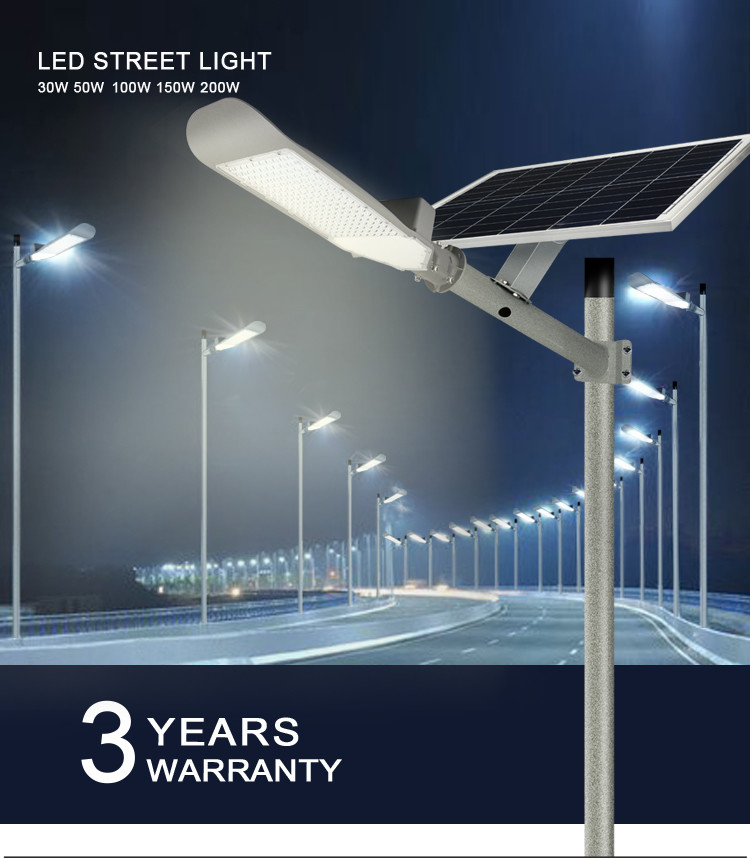 Solar Power 45watt 6500lm Smart Waterproof LED Street Light