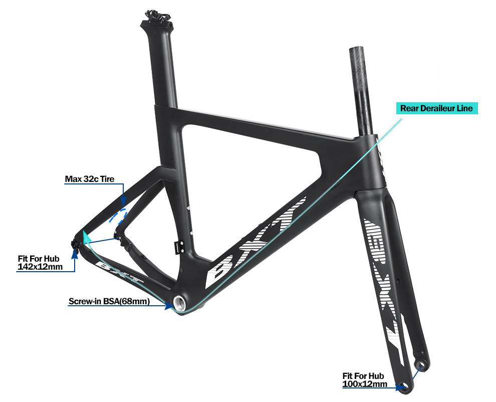 Full Carbon Fiber Bicycle Frame 700C Road Bike Frame Di2 Mechanical