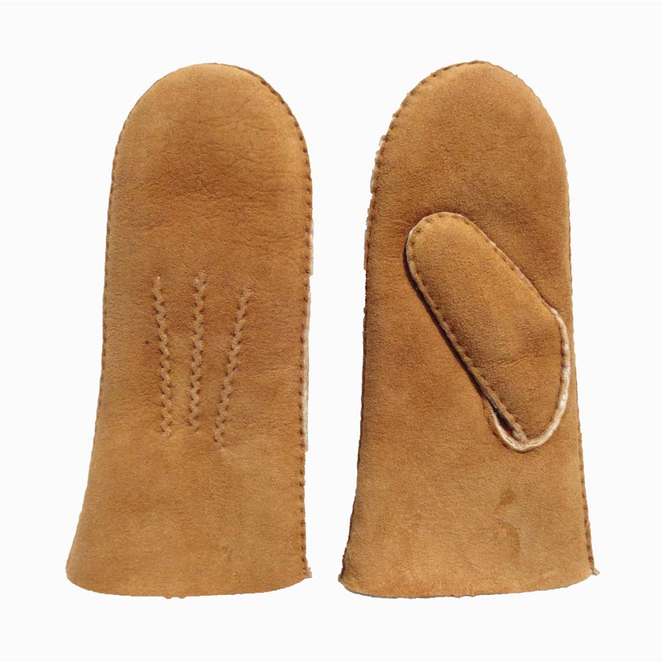 Wholesale Stock Double Face Real Lamb fur Ladies Mitten Spanish Merino Shearling Sheepskin Classic Winter 2018 Mitten