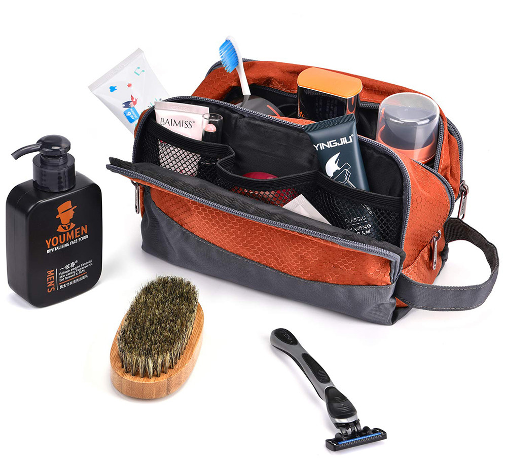 Zippered Unisex Nylon Travel Toiletry Organizer