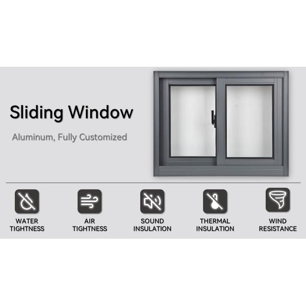 2025 American Trending Factory Direct Aluminum Sliding Window for Commercial Use