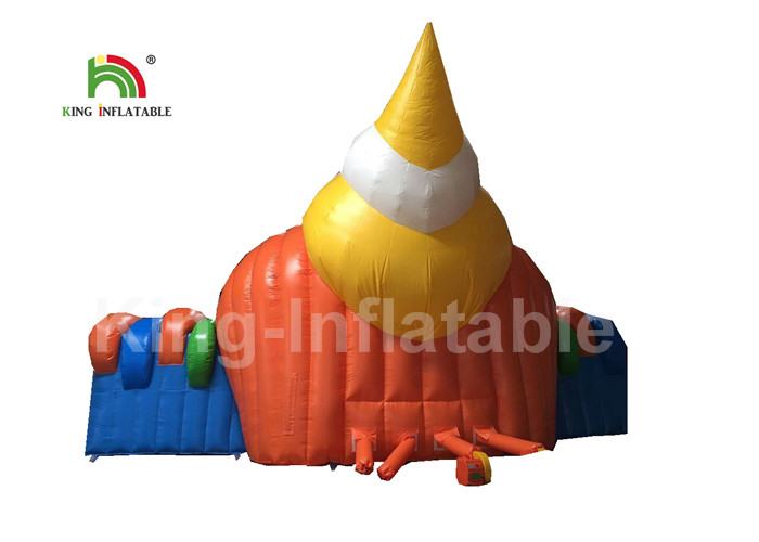 Commercial 3 In 1 Inflatable land Water Parks With Swimming Pool Slide For Party