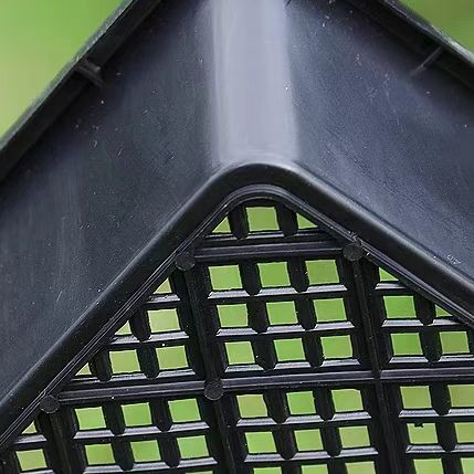 Black Plastic Nursery Seedling Tray PP Rectangular Flat Bottomed For Sprouts