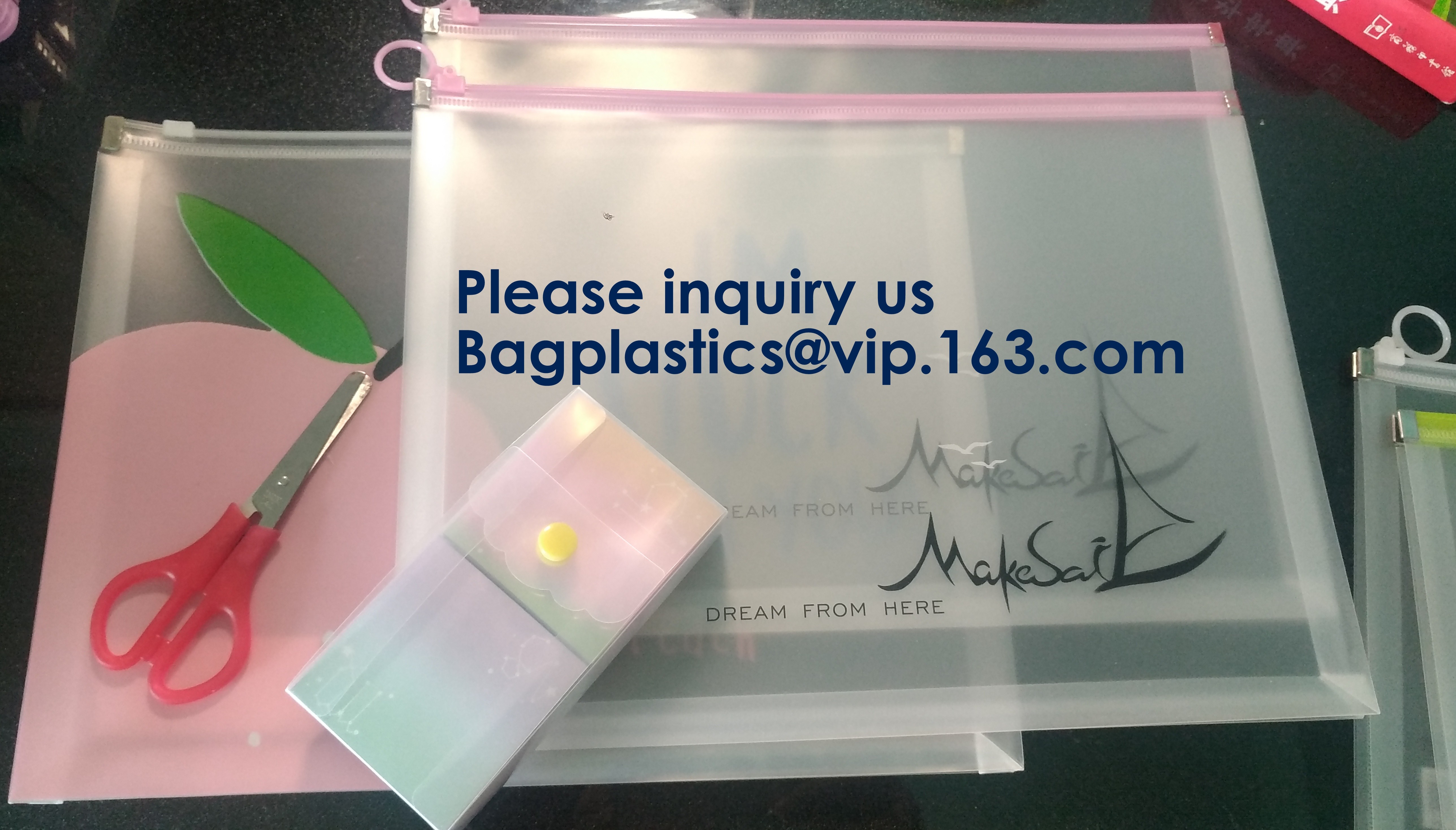 File Packing Bag With Zipper K Zipper File Bag PVC Document Plastic Bag,Zipper Pouch Zipper File Bags File Holders