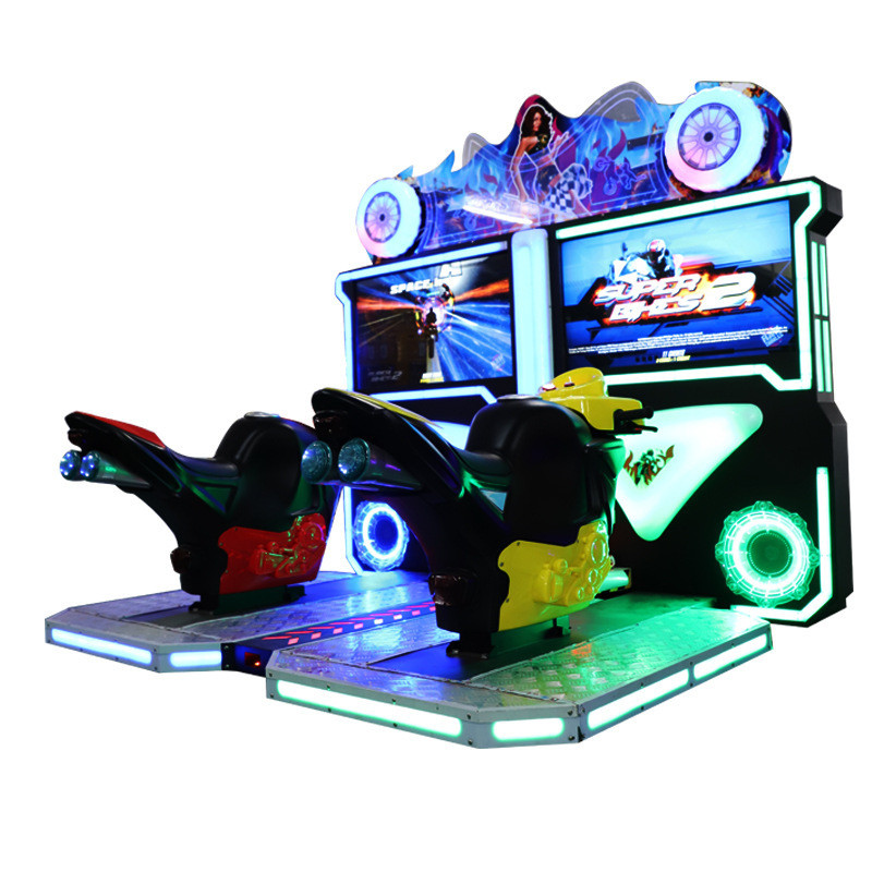 Super Bike 2 FF Twins Motor Hot Sale RAW Racing Game Arcade Coin Operated Game Machine