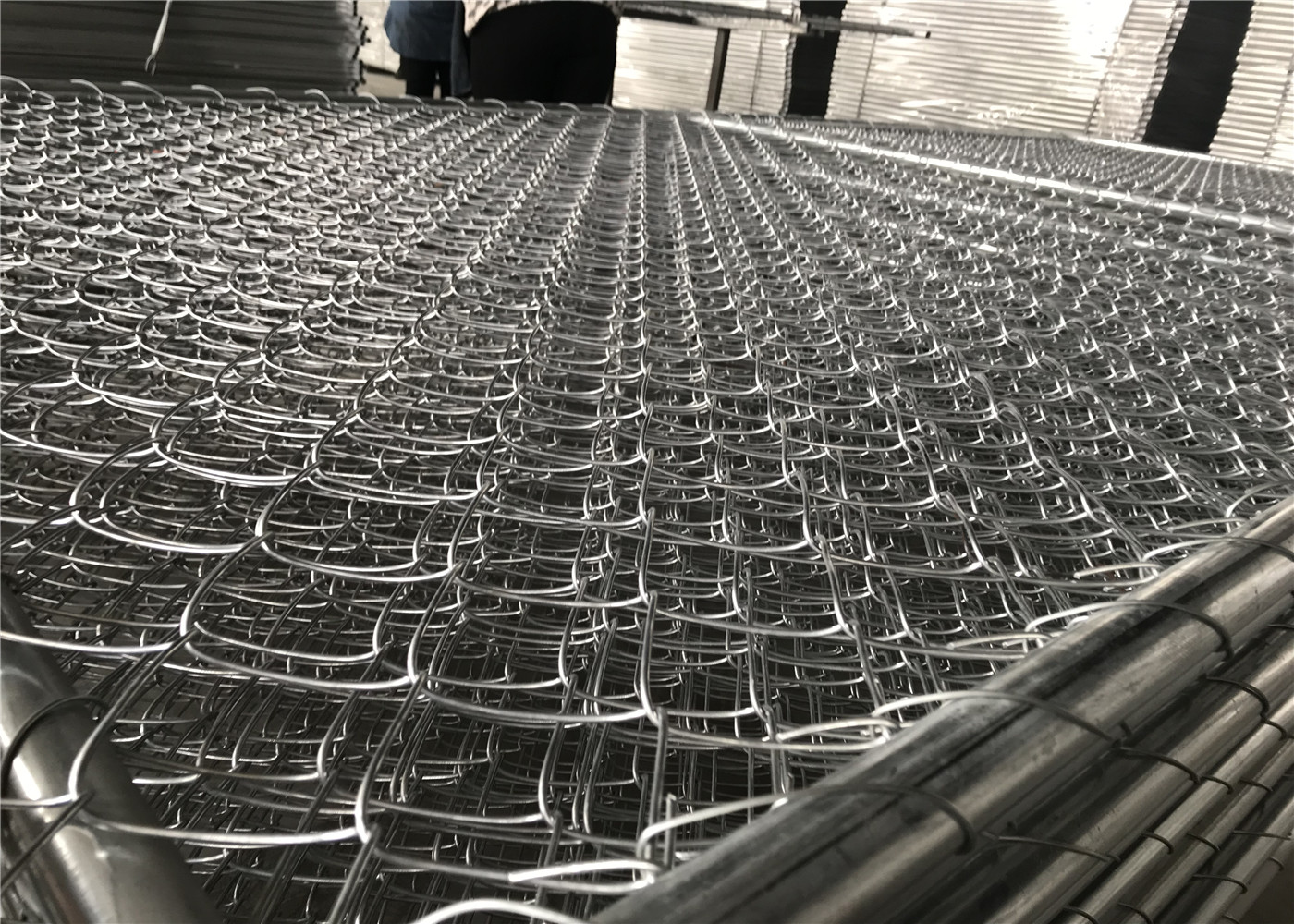 8'x12' chain link fence panels 1⅝"(42mm) chain mesh 50mm x 50mm diameter 11.5ga/2.75mm hot dipped galvanized 366gram/sqm