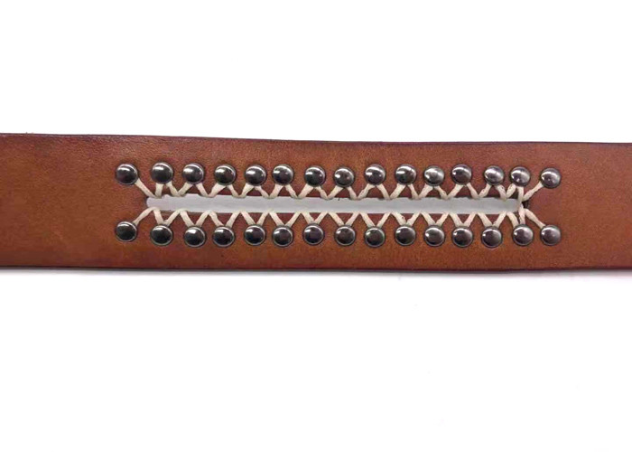 Custom Studded Genuine Leather Belt For Men 38mm Width