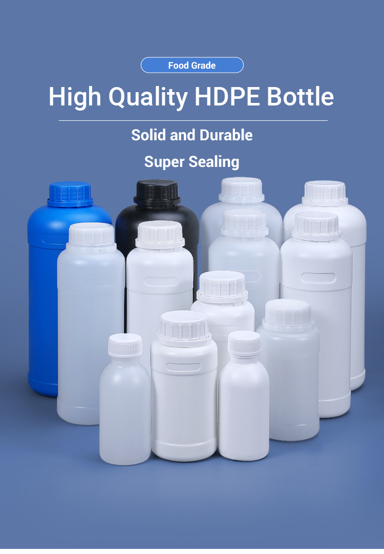 Frost Wide Mouth Plastic Bottles 8 oz Food Grade HDPE Round Reagent Chemical