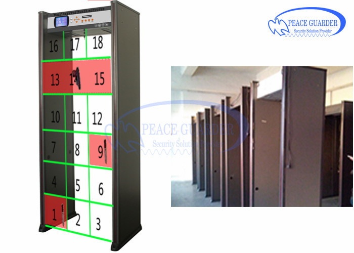 LCD Screen Bilingual Walk Through Metal Detector Gate For Weapon Check
