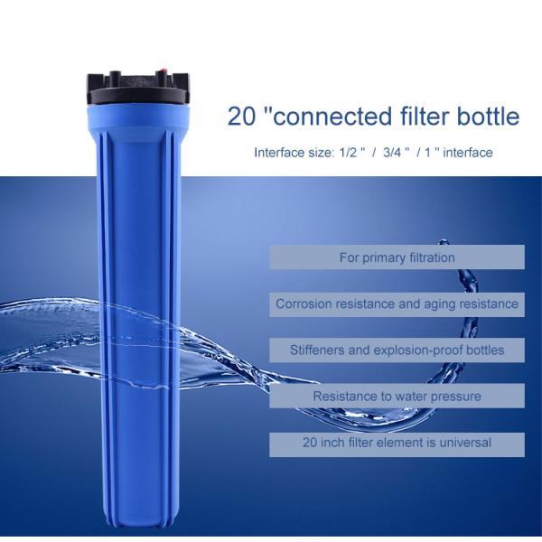 Polypropylene PP 20 Inch Front Water Filter Housing 4 Minutes 3013 Ro Membrane Housing
