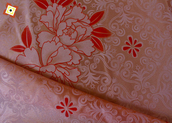 Orange Mattress Quilting Fabric Woven Warp Knitting Printing