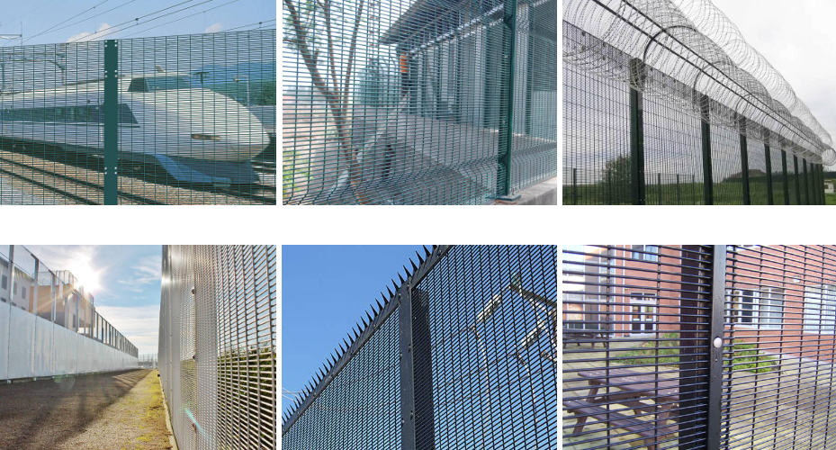 Anti Cut 1.8*2.4m Anti Climb Security Fencing Square Post