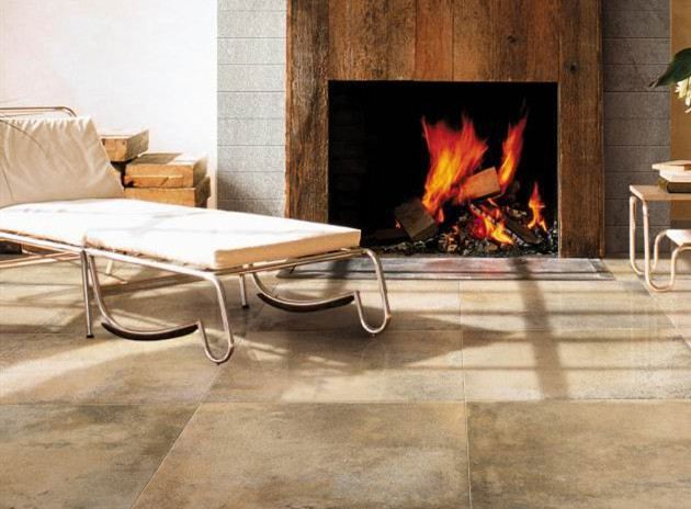 Hand Painted Cement Look Porcelain Tile , Bright 300x300 Floor Tiles