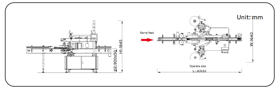 Square Flat Bottle TS-150B Self Adhesive Double-Sided Multifunctional Labeling Machine