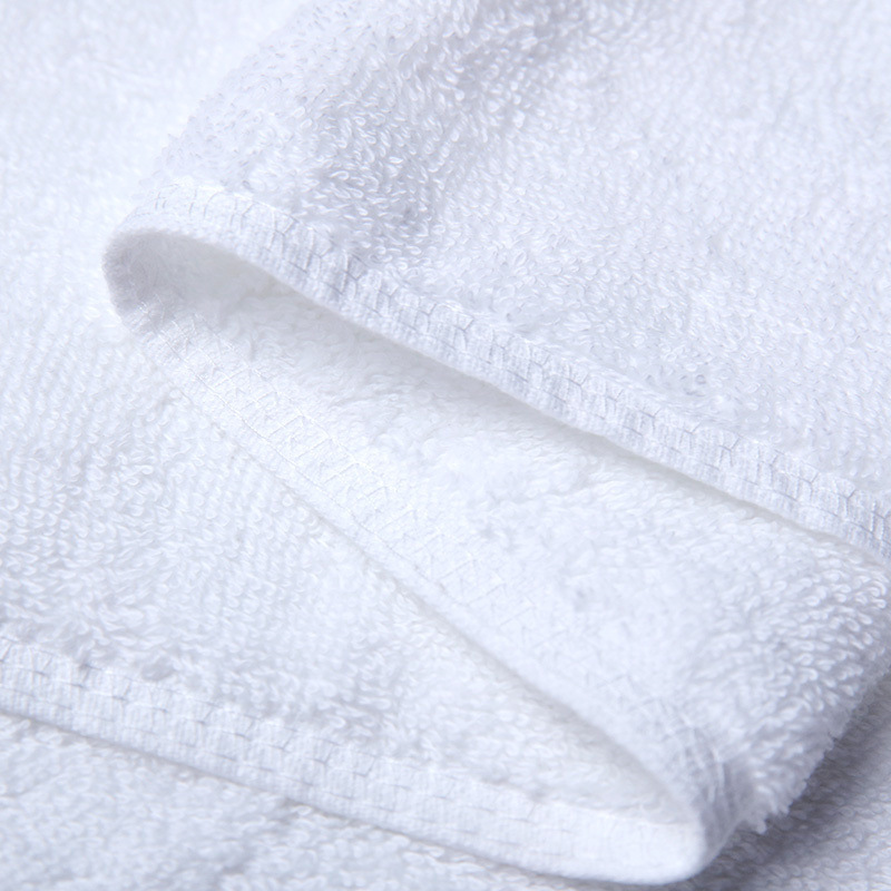 Hotel and Household Pure Cotton Towels with Custom Logo in White Color Scheme