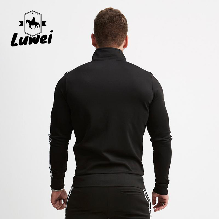 Slim Men Sportswear Set Cardigan Stand Collar Zipper Plus Size Tracksuit